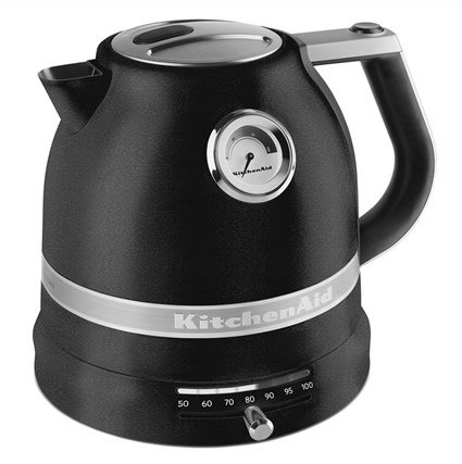 KitchenAid 5KEK1522 EBK Bouilloire électrique en fonte 1,5L avec contrôle de température et double paroi pour maintien au chaud